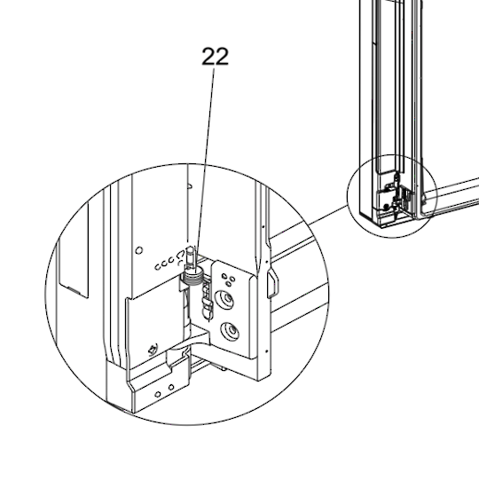 Mitsubishi Fridge Door Flapper French Door Spring MR-L710E-DB-A, MR-L650EH-A-ST, MR-LX630EM-A