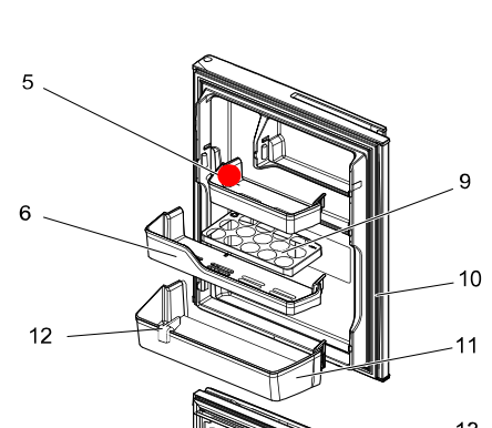 Mitsubishi Fridge Half Shelf MR-CX306EM-A-W MR-CX306EM-ST-W