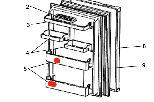 Mitsubishi Fridge Door Bottle Shlf Low Or
