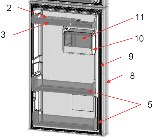 Mitsubishi Fridge Door Bottle Shlf Low Or