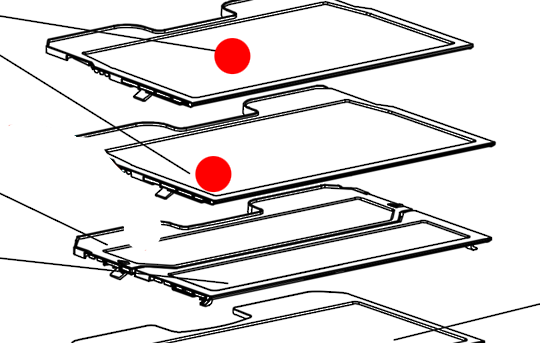 Mitsubishi Fridge Glass Shelf Rear MR-CGX492EP-GSL-A2 *J8427