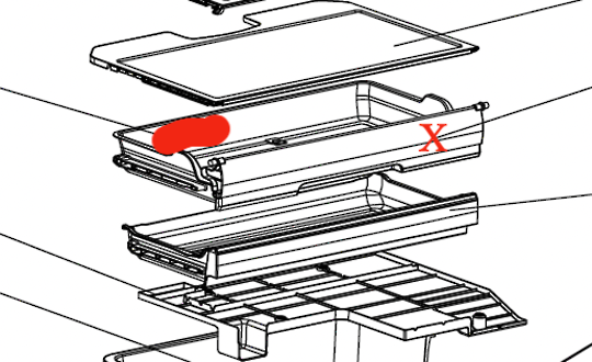 Mitsubishi Fridge Only Slide Chill Case Draw