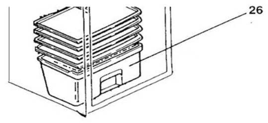 Mitsubishi Fridge Bin Vege Bin MR395J, MR395J MR360J, MR395M, MR360M