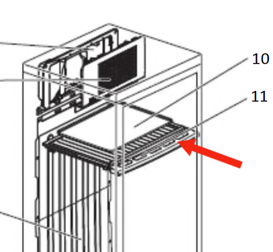 Mitsubishi Freezer Plastic Crystal Top Shelf U160