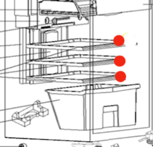 Mitsubishi Fridge Glass Shelf MR-260U, MR-260X, MR-260B,