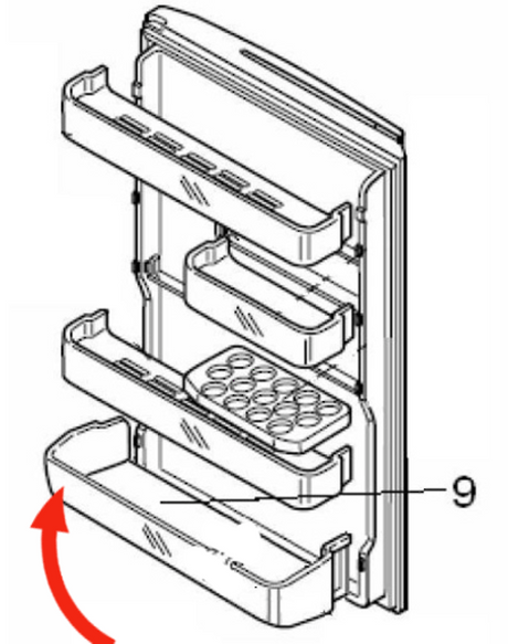 Mitsubishi Fridge Bottle Shelf MR-CU375X MR-CU415P, MR-CU415S,
