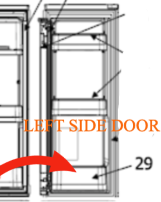 Mitsubishi Fridge Bottle Shelf Left Side Door