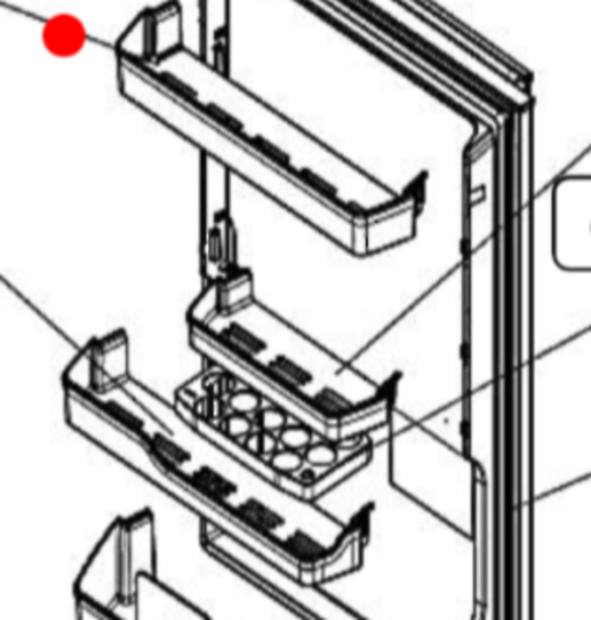 Mitsubishi Fridge Upper Shelf MR-CX370EJ, MR-CX402EJ, MR-CX370EJ, MR-CX402EJ, MR-CGX370EP-A, MR-CGX370EPL-A, **87118