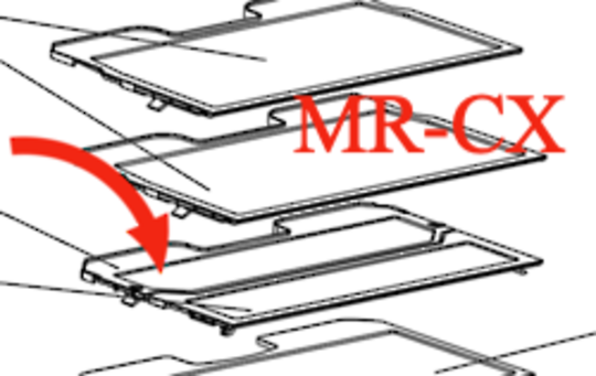 Mitsubishi Fridge Glass Shelf Rear CX370 CX402