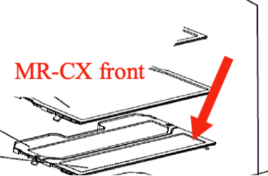 Mitsubishi Fridge Glass Shelf Front CX370 CX402