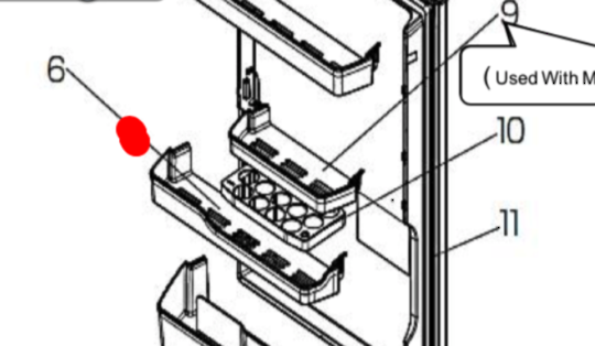 Mitsubishi Fridge Middle Shelf MR-CX370EJ, MR-CX402EJ, *88118