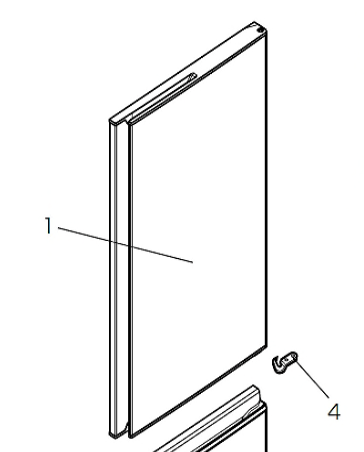 Mitsubishi Fridge Door Stainless Steel MR-CX402EJ-ST 2016 MRCX402EJ-ST, MR-CU375S