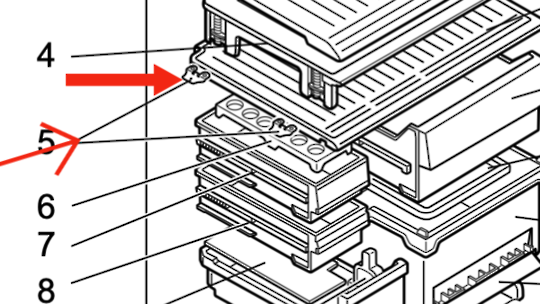 Mitsubishi Fridge Chilled Draws Cover Holders X4