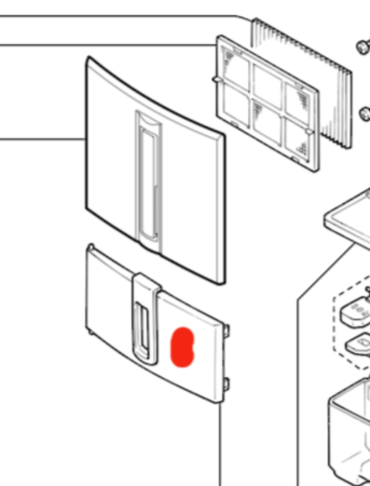 Mitsubishi Dehumidifiers Tank Cover MJ-E16VX-A1, MJ-E22VX-A1, C39741
