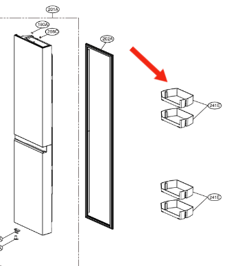LG Fridge (Freezer) Door Shelf MAN64890201
