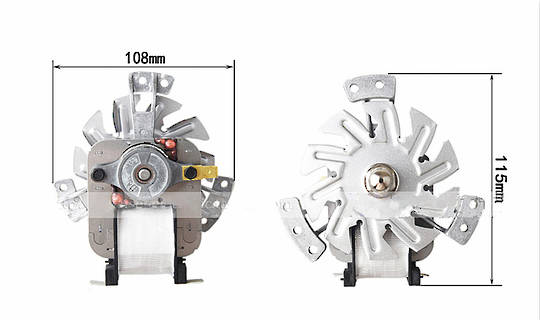 Oven Fan Motor Cooking Fan PROV-3-6S-8-, Ovs, PPOV-10, 70, DT-2, Pyro, 48, FS54, OV7, Tft