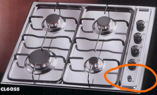 Classique Cooktop Push Knob CL60SS