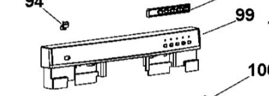 Fisher Paykel Elba Dishwasher Control Panel DW60CSW1, 89134 A, Only White