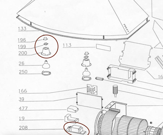 Smeg Range Hood Halogen Lamp Assembly K273