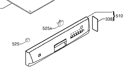 Simpson Westinghouse Dishwasher Control Panel 52C870WK, White