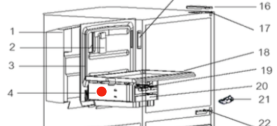 Mitsubishi Fridge Ice Maker Side Rail Holder
