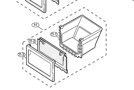 Samsung Fridge Lowest Vege Drawer SRS603HLS, SRS589DBG