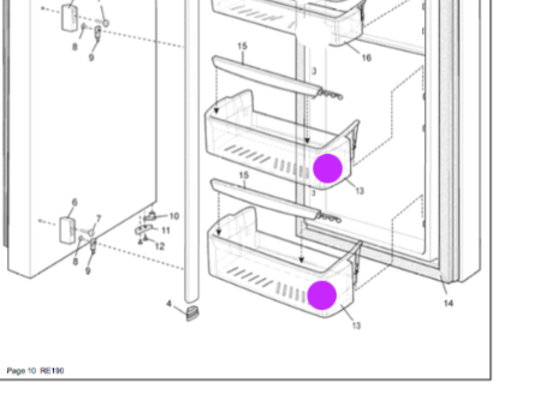 Electrolux Westinghouse and Simpson Fridge Door Shelf Bottle Holder 5705