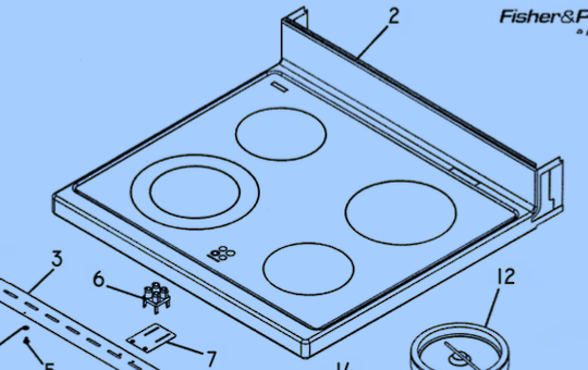 Fisher Paykel Shacklock Freestanding Oven Top Glass Ceramic Old RA610, *** No Longer Available****