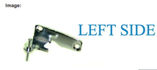 Elba Fisher Paykel Fridge Door Middle Hinge Left Hinge RF331, 881286P