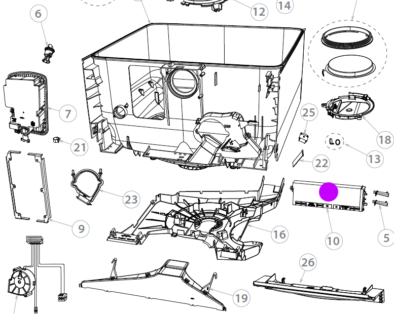 Fisher Paykel DishDrawer PCB Main Wash Control Board