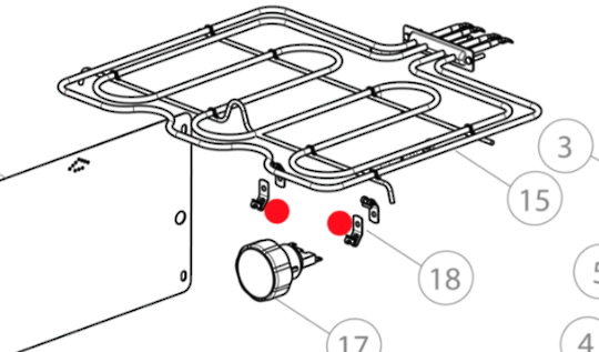 Elba Fisher Paykel Oven Top Element Clip OR60, Pack of 2