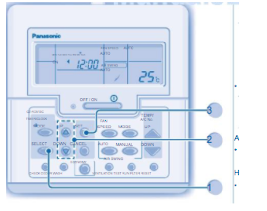 Panasonic Air Condition and Heat Pump Remoter Controller Wired CU-L43DBE5