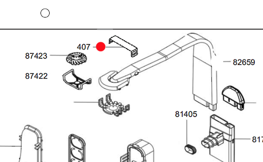Smeg Dishwasher Upper Spray Arm Upper Nozzle LS08 Bracket