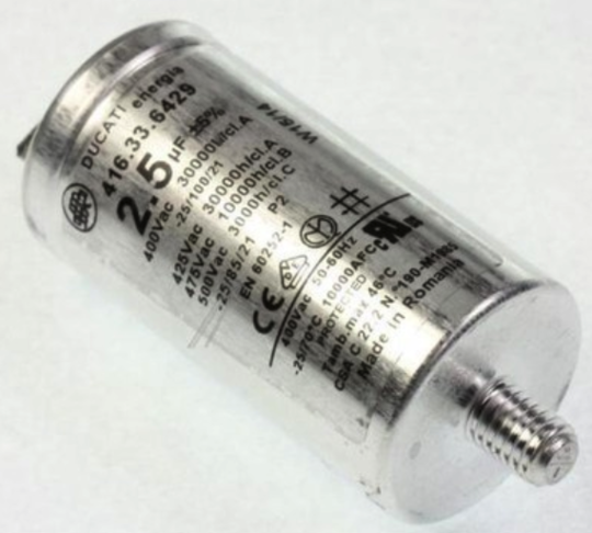 Asko Dishwasher Capacitor 2.5UF, 2.5MF , DW70.5, D5142, All Model With 2.5 Uf