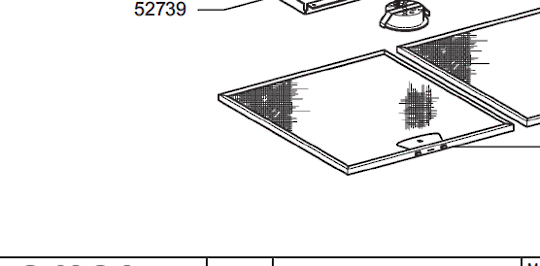 Smeg Rangehood KSE9600XL Filter Individual Grease Filter 267X305X9