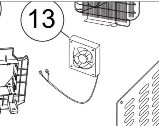 Fisher Paykel Chest Freezer Fan Motor RC719W1, RC143W1, RC201W1, RC376W1, RC519W1