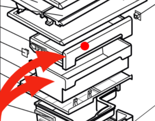 Mitsubishi Fridge Slide Chill Case Up Veggie Drw And Ice Bin Draw No Longer Available