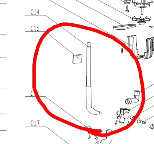 Classique Washing Machine Hose Overflow CL5EL, CL7EL NO LONGER AVAILABLE