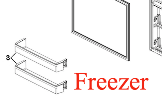 Haier Fridge Shelf On Freezer Door HRF-261FW, HRF-224FG, HRF-224FW, HRF261FW, HRF224FG, HRF224. H2MK23214066000N, *66000N