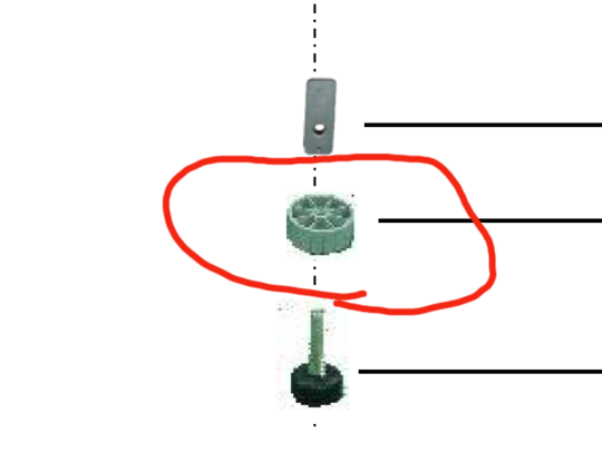 Panasonic Washing Machine Adjustable Feet Nutt NA-F95H3, NA-F85H3, NA-FS85G3