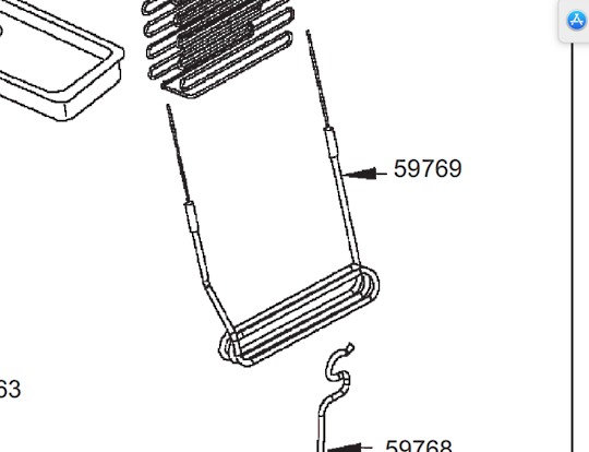 Smeg Fridge Freezer Defrost Element Heater SRA20X