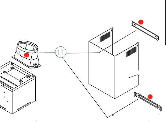Fisher Paykel Rangehood Duct and Bracket Kit HC90DCXB1 HC120DCXB1 HC60DCXB1 NO LONGER AVAILABLE