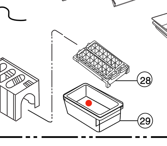 Panasonic Freezer Ice Cube Tray Bin NR-BY552XSAU NR-BY552XWAU NRBY552XSAU NRBY552XWAU