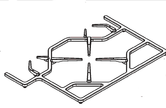 Smeg Oven and Gas Cooktop Trivet Right Side PGA64GKIC64, Gkoc, GKOC64NLK, PGA64, PGD64, PGD64F, PGF64, PGF64BE, PGF64F, PGF64F