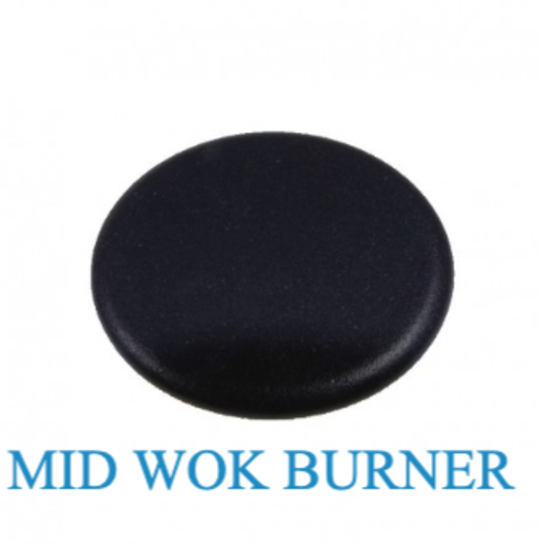 Smeg and Bosch Cooktop Central Wok Middle Burner Cap, 63.55 Mm, Matt Black