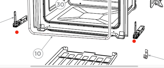 Fisher and Paykel Oven Door Hinge OB60 OB60SC7LEX1 OB60SC7VEW1 OB60SC7VEX1 OB60SC7CEX4