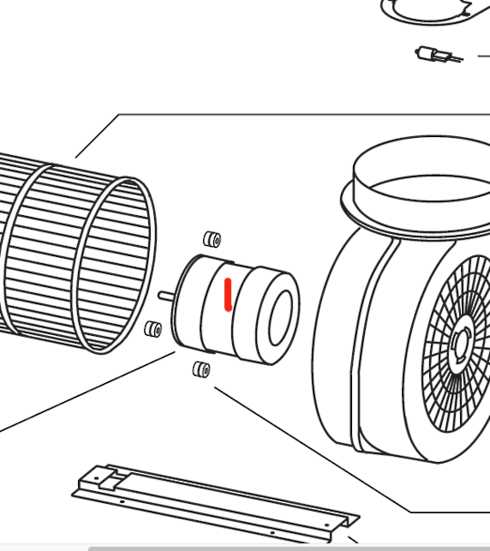 Smeg Rangehood Motor P580.4, P780.4, P580.3