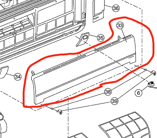 Panasonic Air-Condition and Heat Pump Front Cover