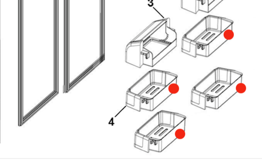 Haier Fridge Door Bottle Shelf HFD547SS, HTD647SS,