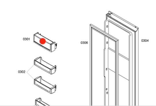 Bosch Fridge Door Shelf 1ST From Top